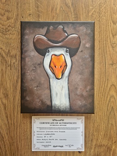 Original canvas cowboy goose