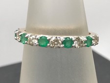 emerald and diamond half