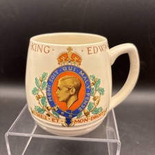 Coronation Mug Cup 1937 J & G Meaking EDWARD VIII WINDSOR Official Design