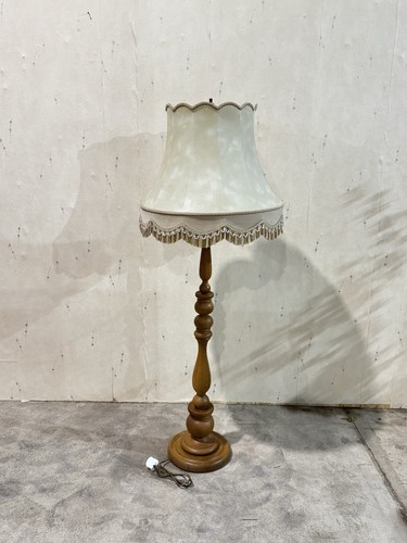 Vintage oak standard lamp - standard,
