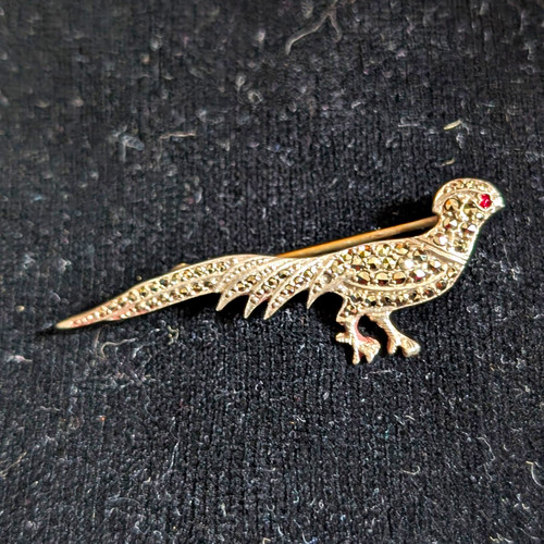 Vintage silver bird - silver,