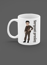 Elvis presley cartoon mug - elvis,