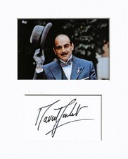 David Suchet poirot signed genuine authentic autograph signature UACC RD MS COA