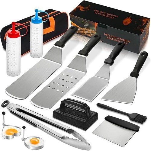 Bbq tool set stainless steel - tool,