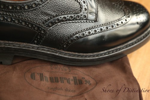 Church black grain leather - black,