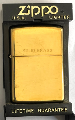 Vintage solid brass zippo - vintage,