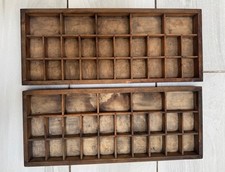 Vintage Wooden Printers Tray
