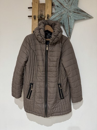 Dennis basso taupe funnel neck - dennis,