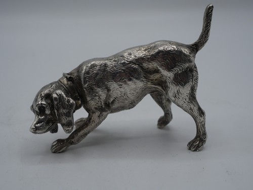 Rare solid silver natural - rare, dog