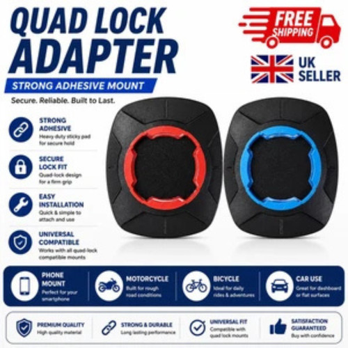 Quad lock compatible adapter - lock,