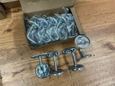 10 Medium Pattern 63mm (2.1/2”) Bright Zinc Plated Handrail Brackets