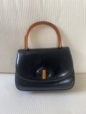 Gucci Vintage Handbag 1960s, Black With Resin Handle