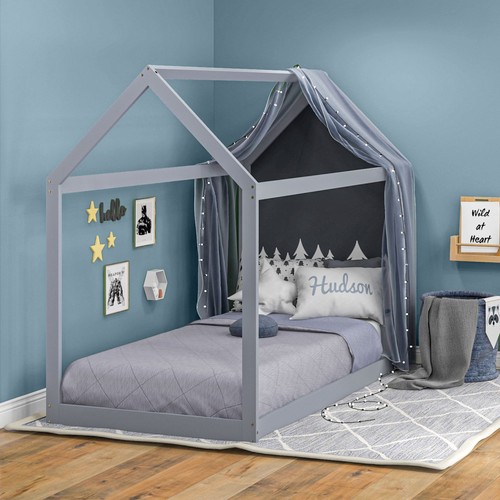 Homcom wooden single bed - homcom,