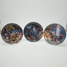 Royal Doulton Franklin Mint Dragon Collector's 8" Plates x 3 - Test Pieces