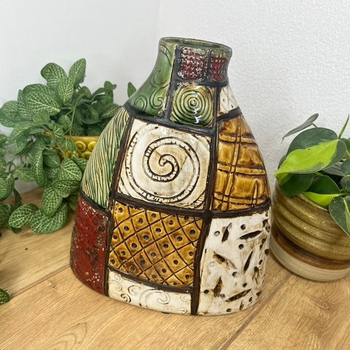 Vintage studio pottery vase - pottery,