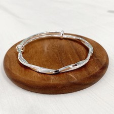 Women 925 Sterling Silver Bracelet Bangle Love Charm Ladies Jewellery Gift