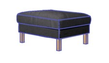 IKEA Karlstad Footstool Slipcover Sivik Gray IKEA Karlstad Ottoman Cover