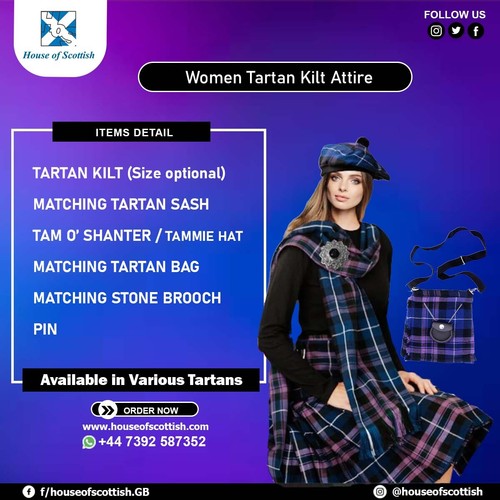 Pcs ladies kilt outfit - kilt,