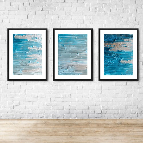 Aqua blue seawash abstract - blue,