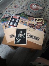 Kiss Memorabilia 2x12inch Records And 3 X 7inch Postcards All Items Original