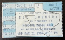 Big Country Ticket Stub -