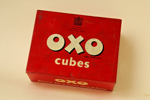 Vintage oxo cubes tin - vintage,