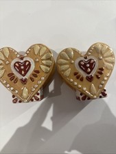 VILLEROY AND BOCH CHRISTMAS DINNER CANDLESTICK HOLDERS ginger Bread Style