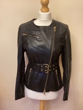 Women's H&M Black Real Leather