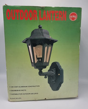 Ring Wall-Mounted Outdoor Lantern Style Lamp Black six sided