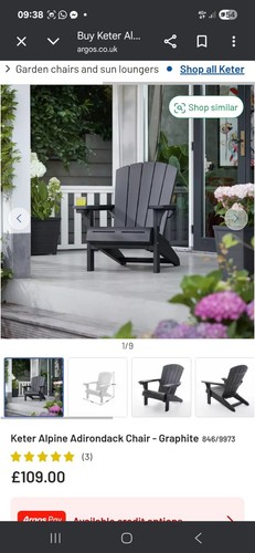 Keter alpine adirondack chair - keter,