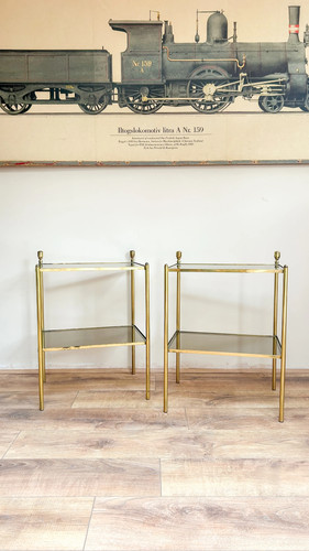 Pair brass smoked - brass, &