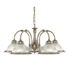 5 Lights Antique Brass Frame