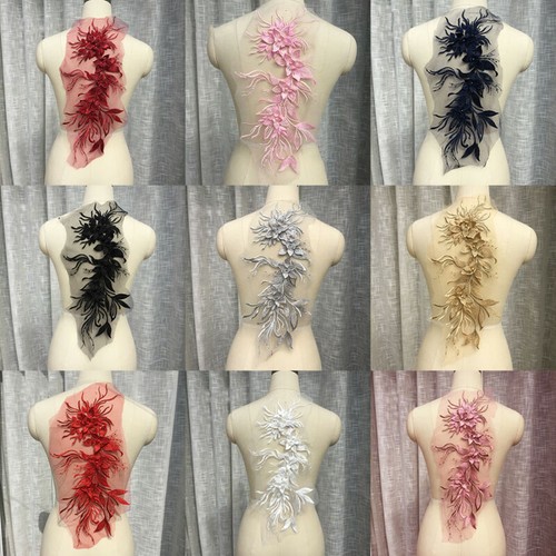 Applique beads trims bridal - trims,