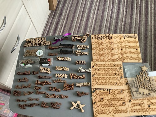 Assortment mdf laser cut - of,