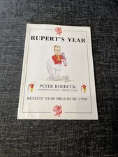 Peter Roebuck Benefit Brochure 1990 - Somerset Cricket
