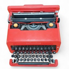 Olivetti Valentine Typewriter Red Case Vintage Rare Used Untested