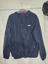 McKenzie Men's Original Sportswear Jacket In Navy Hooded Size Medium 2068-2