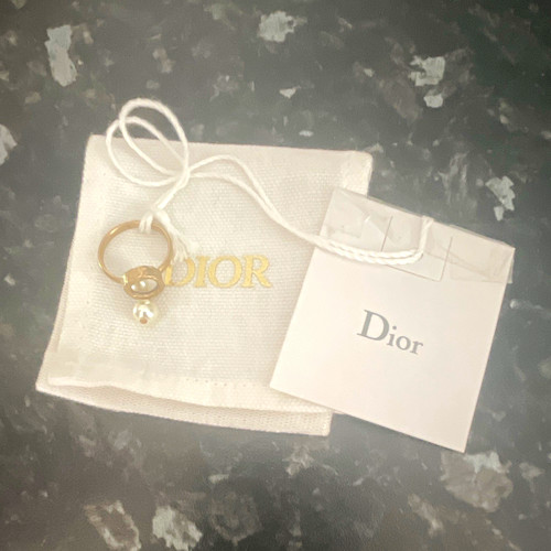Dior gold metal band - ring, size