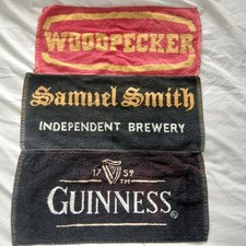 Four Bar Towels - Guinness, Woodpecker, Samuel Smith and Hopfenperle pils