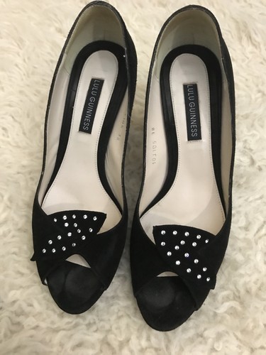 Lulu guiness black suede shoes - black,