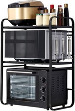 Microwave Oven Rack Stand Holder Kitchen Storage Organiser Shelf Freestand 2Tier