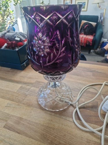 Crystal glass lamp - crystal, in