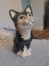 Babbacombe Pottery Black And White Cat 9 Inches