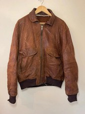 Ultra Rare Vintage Levi’s Regulation Chinos L1 Pure Leather Flight Jacket –
