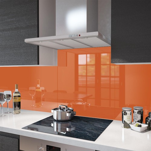 Glass splashbacks orange and - orange,