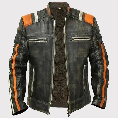 Men distressed black genuine - black,