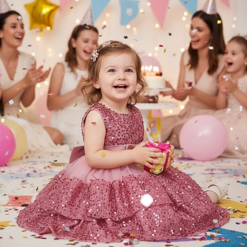 Baby girl dress dusty pink - girl,