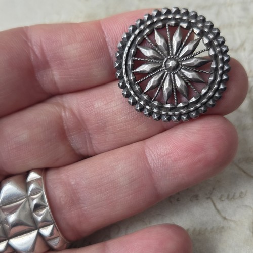 Antique silver button