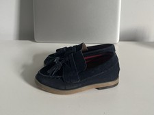 River Island Baby Boys Navy Suede Moccasins Infant Size 4 EUR 20
