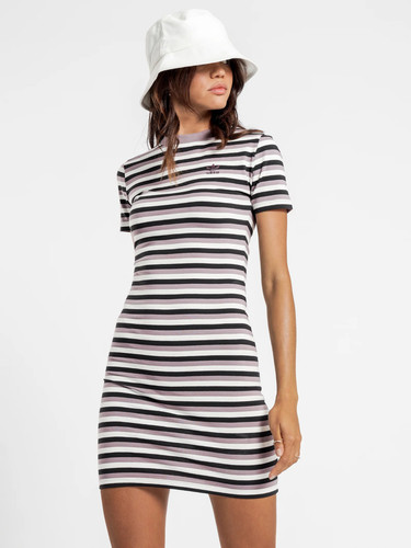 Adidas striped dress black - adidas,